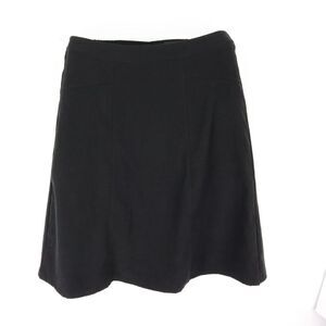 Elementz A-Line Skirt Stretch Waist‎ Womens M Black Polyester Blend Zip Closure